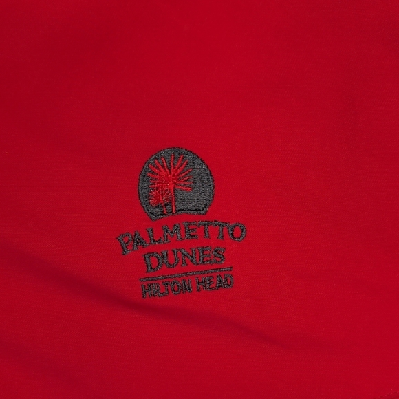 Nike Golf Red Quarter Zip Pullover Men’s M Palmetto Dunes Hilton Head - Picture 3 of 8